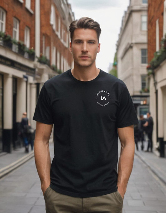 Logo + Text T-shirt Black