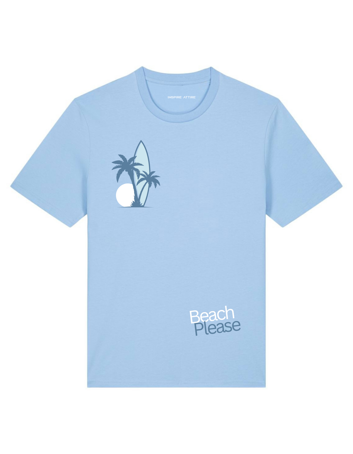 Beach Please T-shirt Sky Blue