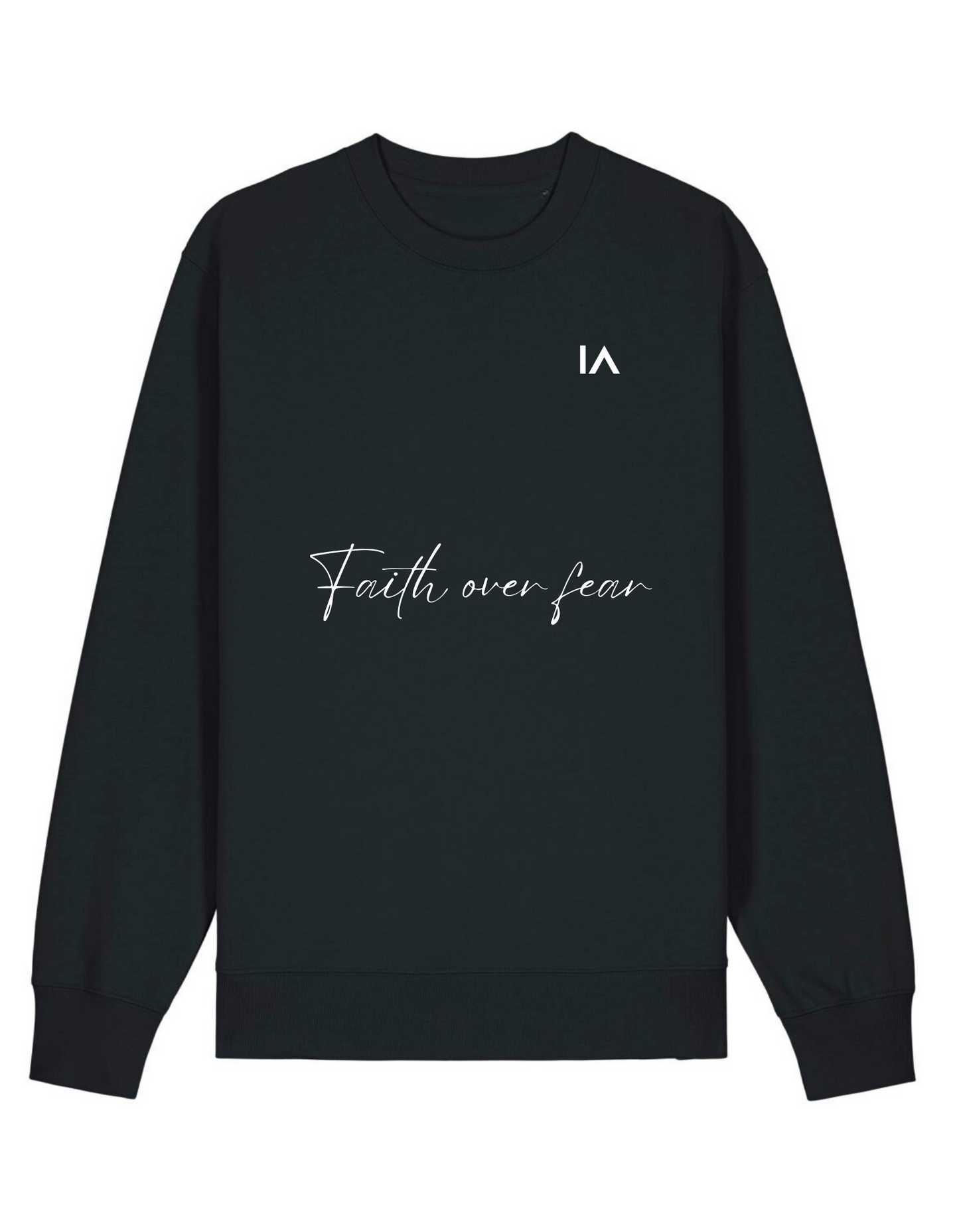 Faith Over Fear Sweater Black