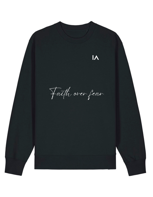 Faith Over Fear Sweater Black