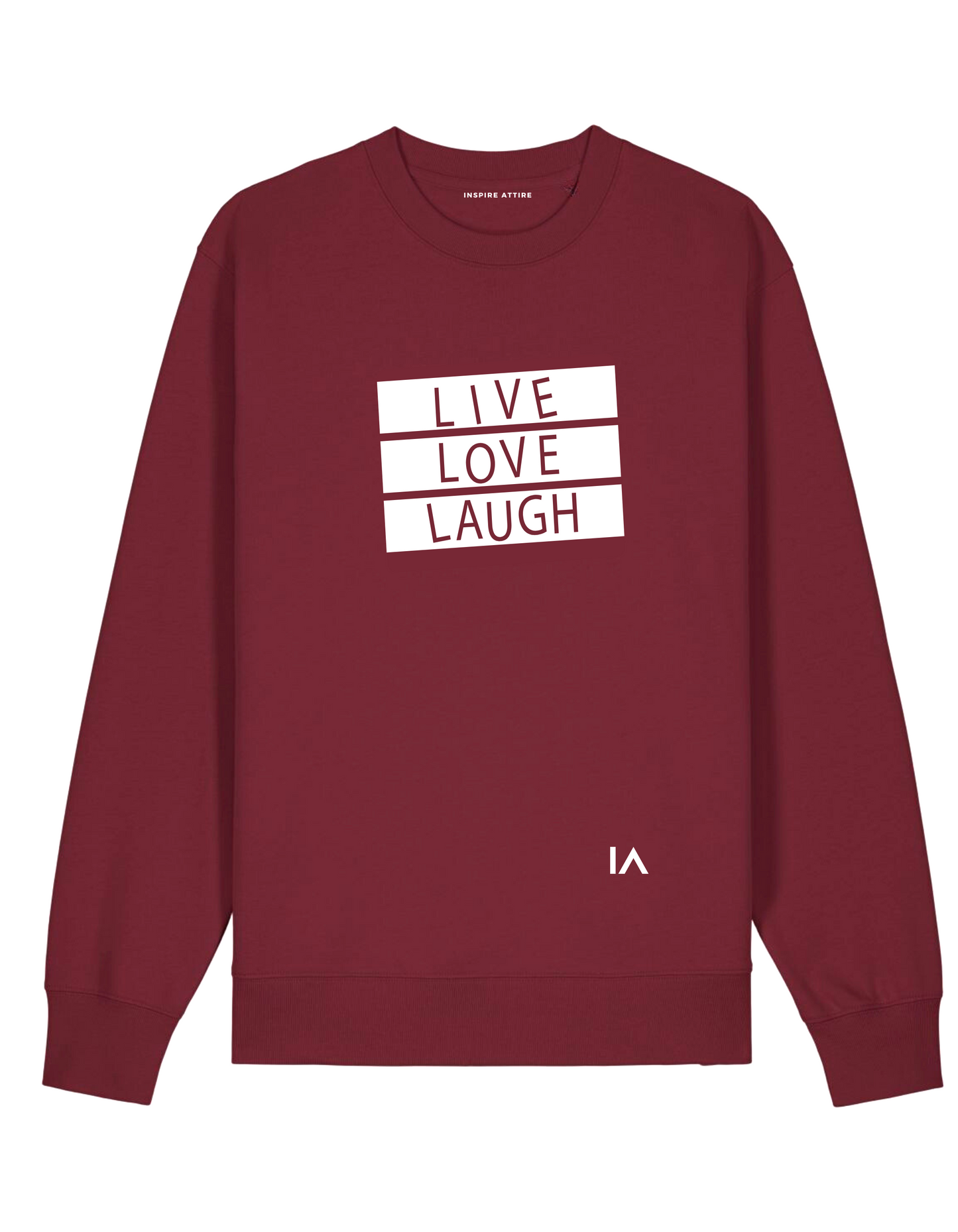 Live Love Laugh Sweater Bordeaux