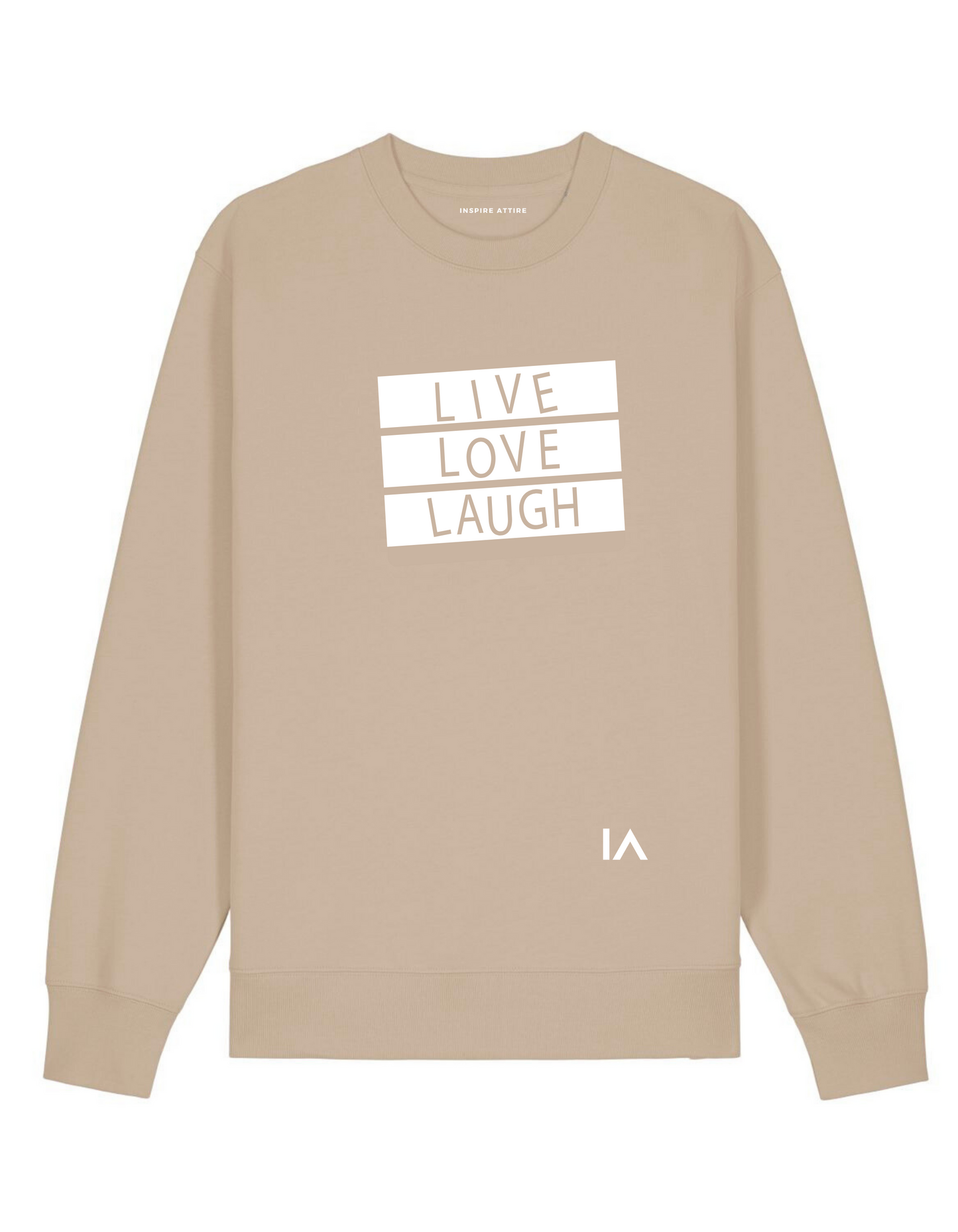 Live Love Laugh Sweater Sandstorm