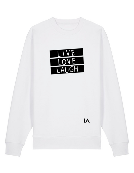 Live Love Laugh Sweater White