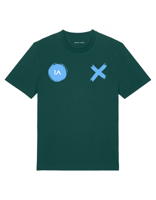 Logo + Cross T-shirt Forest Green