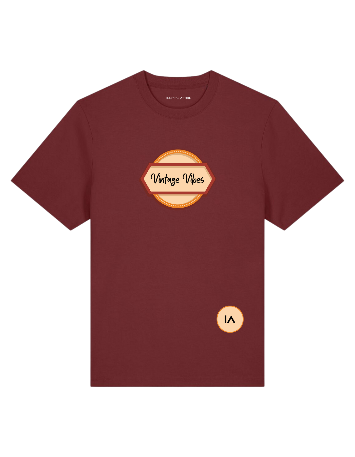 Vintage Vibes T-shirt Bordeaux