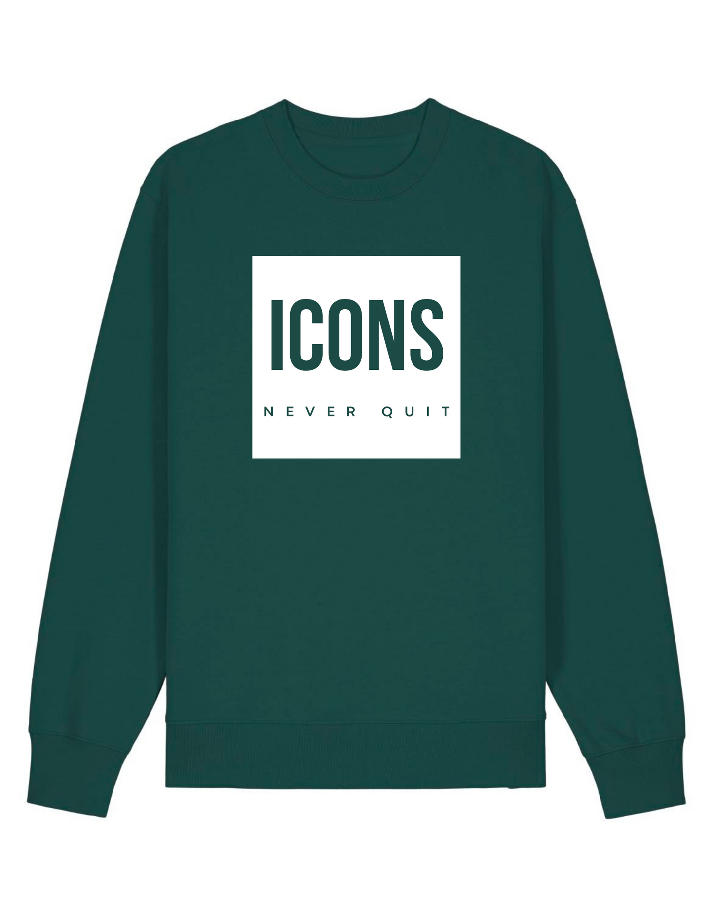 Icons Never Quit Sweater Forest Green