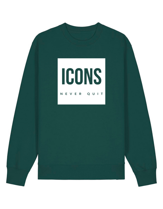 Icons Never Quit Sweater Forest Green
