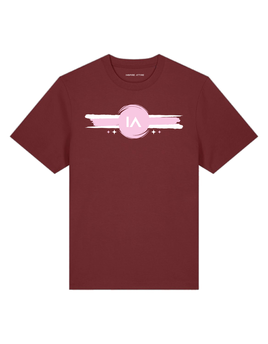 Logo Paint Brush T-shirt Bordeaux