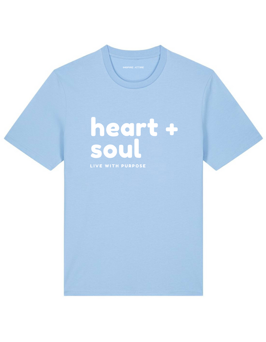 Hearts + Soul, T-shirt Sky Blue