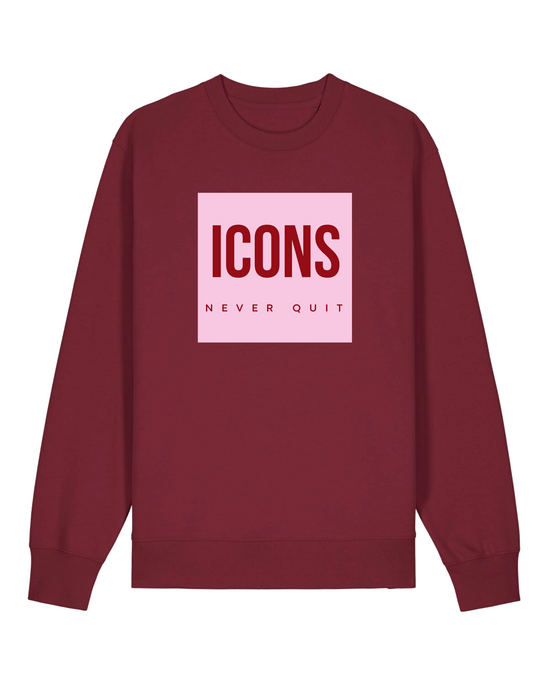 Icons Never Quit Sweater Bordeaux