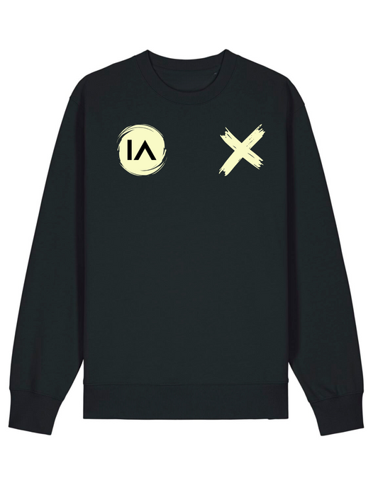 Logo + Cross Sweater Black