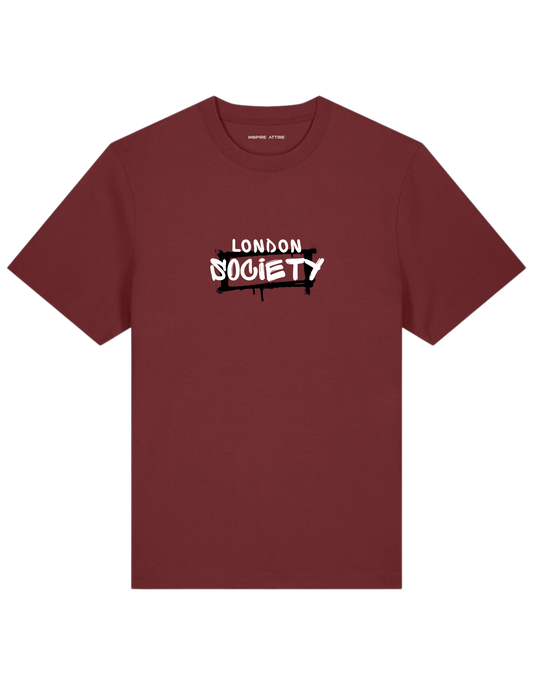 London Society T-shirt Bordeaux