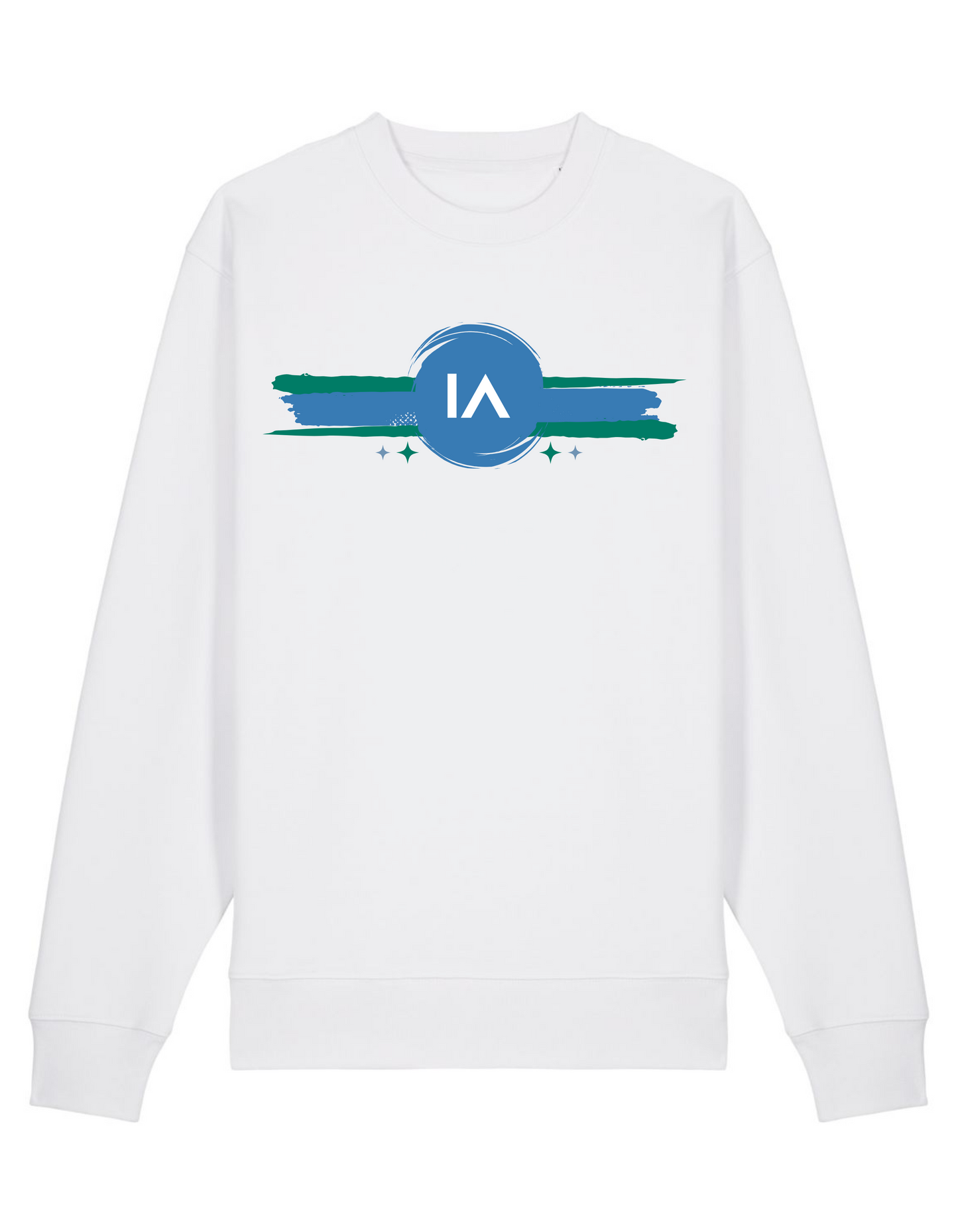 Logo Paint Brush Sweater White