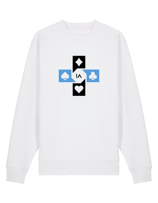 Poker Sweater White