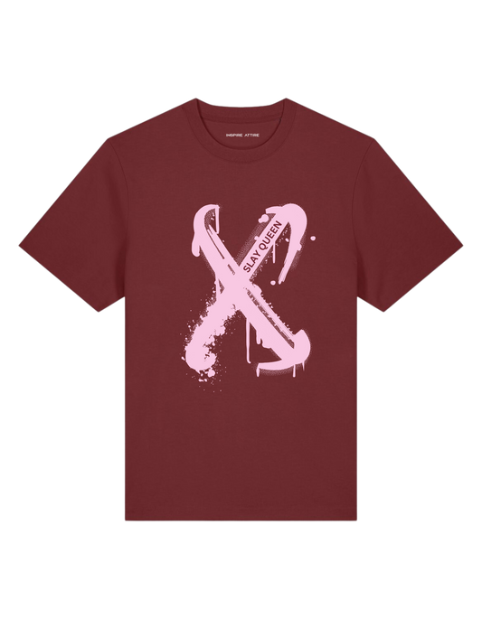 Slay Queen T-shirt Bordeaux