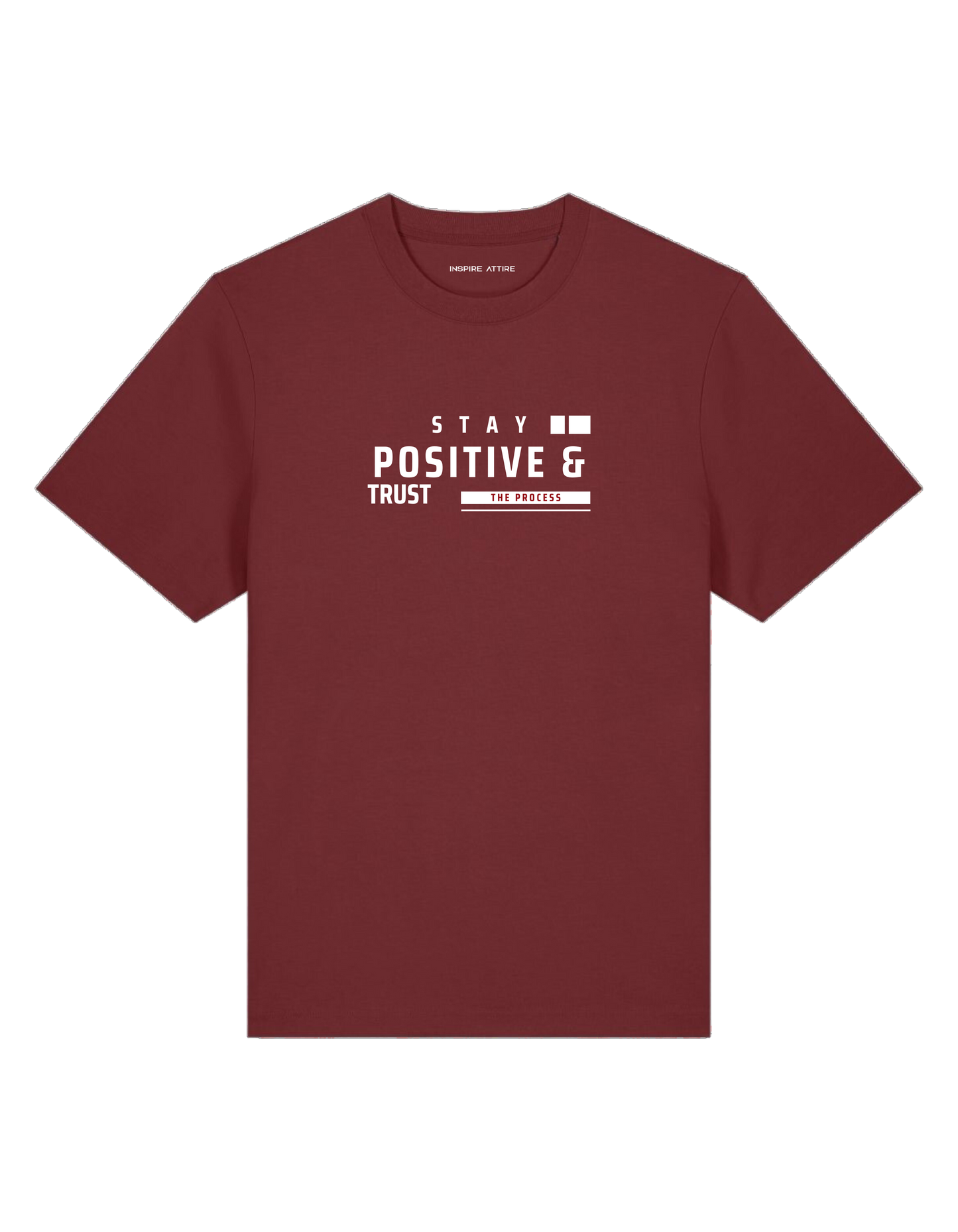 Stay Positive T-shirt Bordeaux