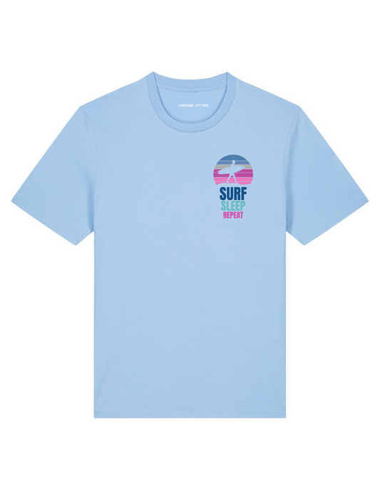 Surf Sleep Repeat T-shirt Sky Blue