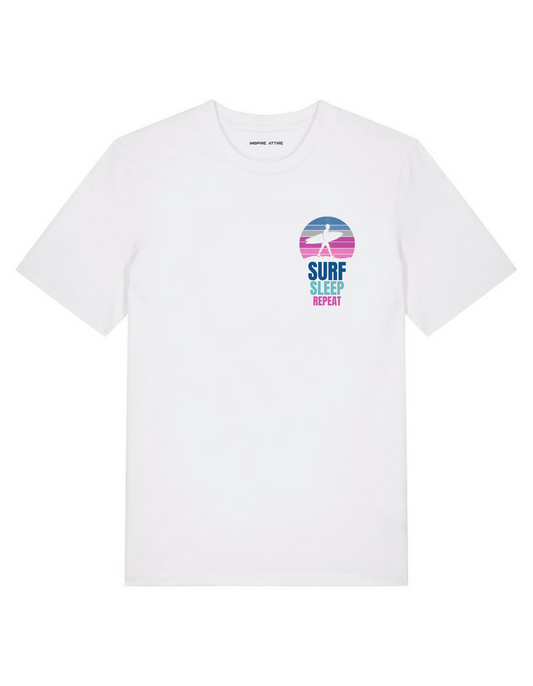 Surf Sleep Repeat T-shirt White
