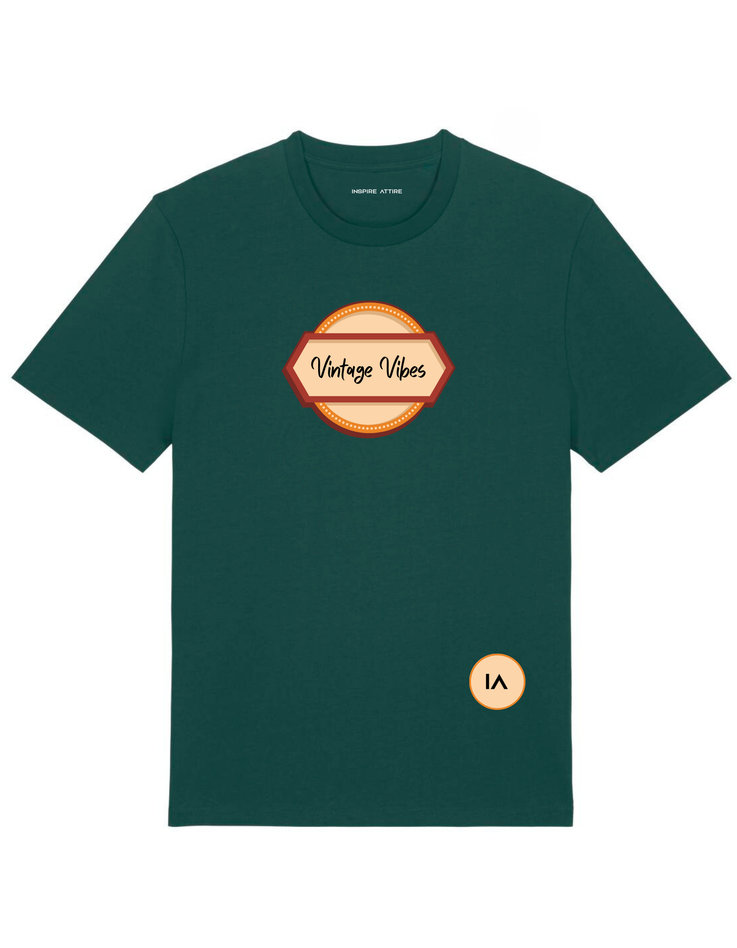 Vintage Vibes  T-shirt Forest Green