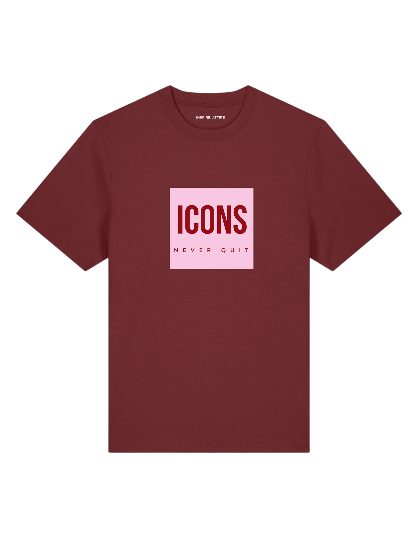 Icos Never Quit  T-shirt Bordeaux