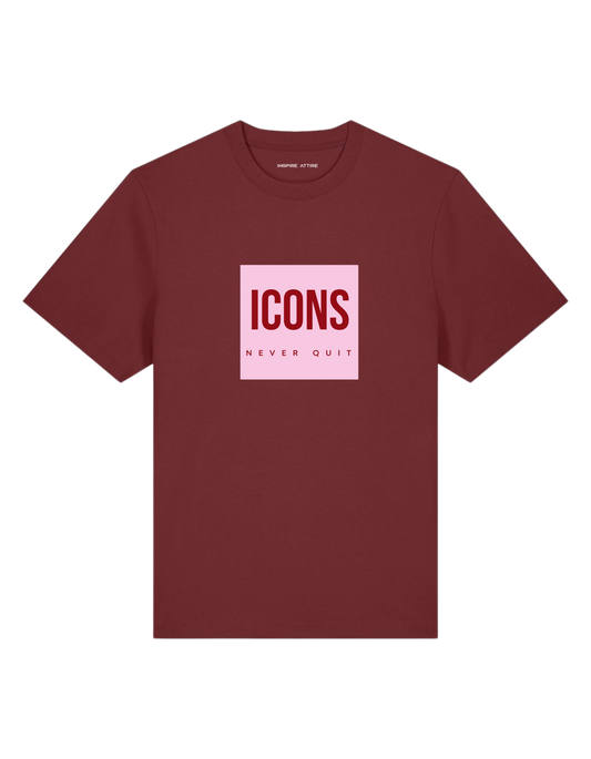 Icos Never Quit  T-shirt Bordeaux